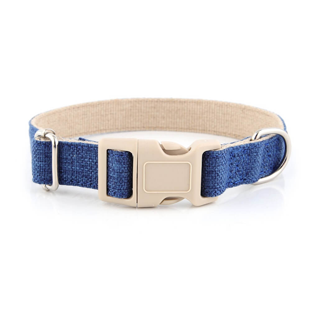 Pure Linen Dog Leash and Collar - Breathable and Durable