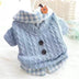 Cozy Sweater de perros de punto con cuello a cuadros: disponible en Pink & Blue