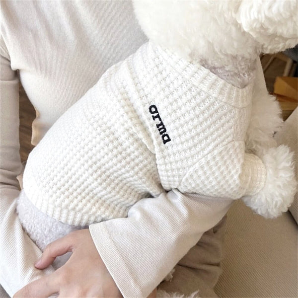 Suéteres acogedores de punto gofre para perros: suéter suave y cálido para mascotas en 4 <tc>Color</tc>s