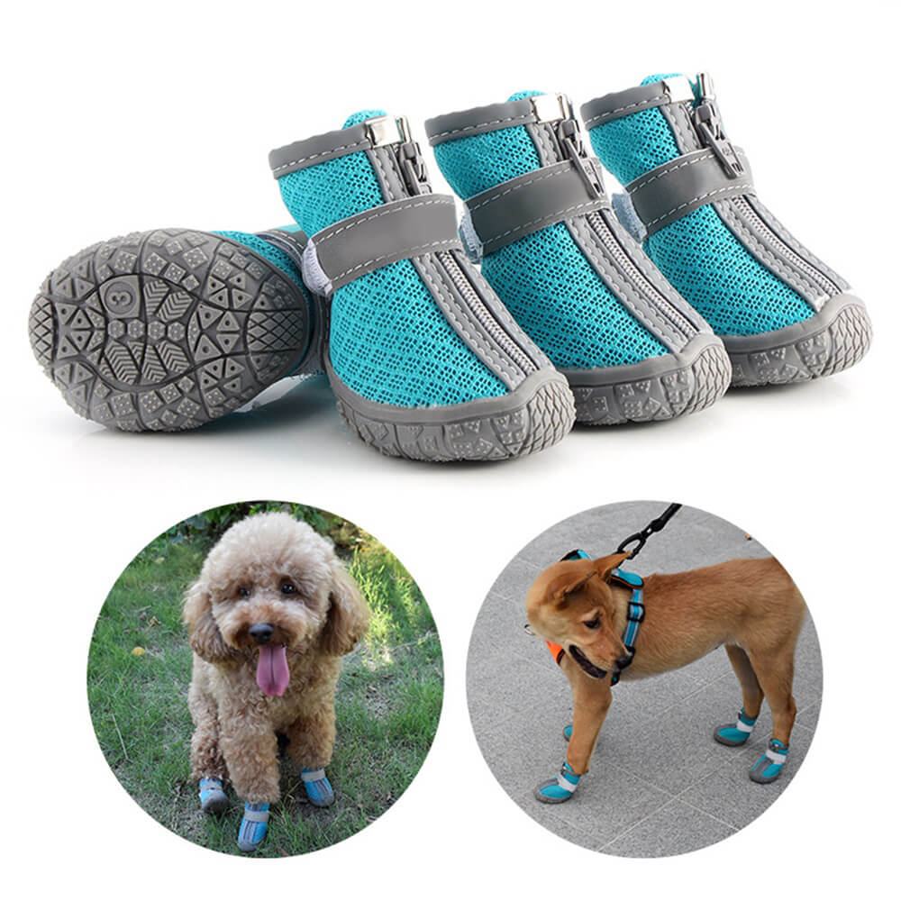 Durable Outdoor Dog Boots with Mesh Fabric - All-Terrain Paw Protection