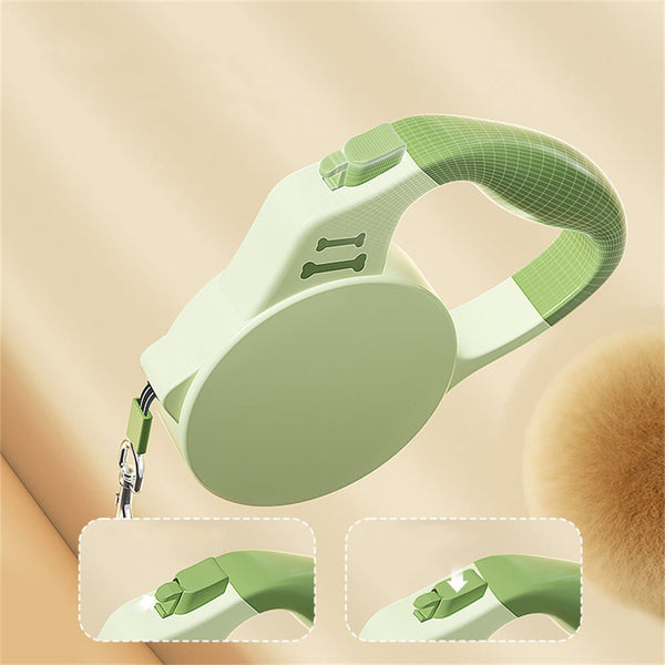 Correa de mascota retráctil automática de mano para perros pequeños y medianos