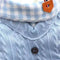 Cozy Sweater de perros de punto con cuello a cuadros: disponible en Pink & Blue