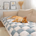 Cubierta de sofá de protector de muebles para mascotas a cuadros a cuadros