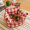 Amusement Park Fashion Plaid Thickened Plush Dog Sofa Bed