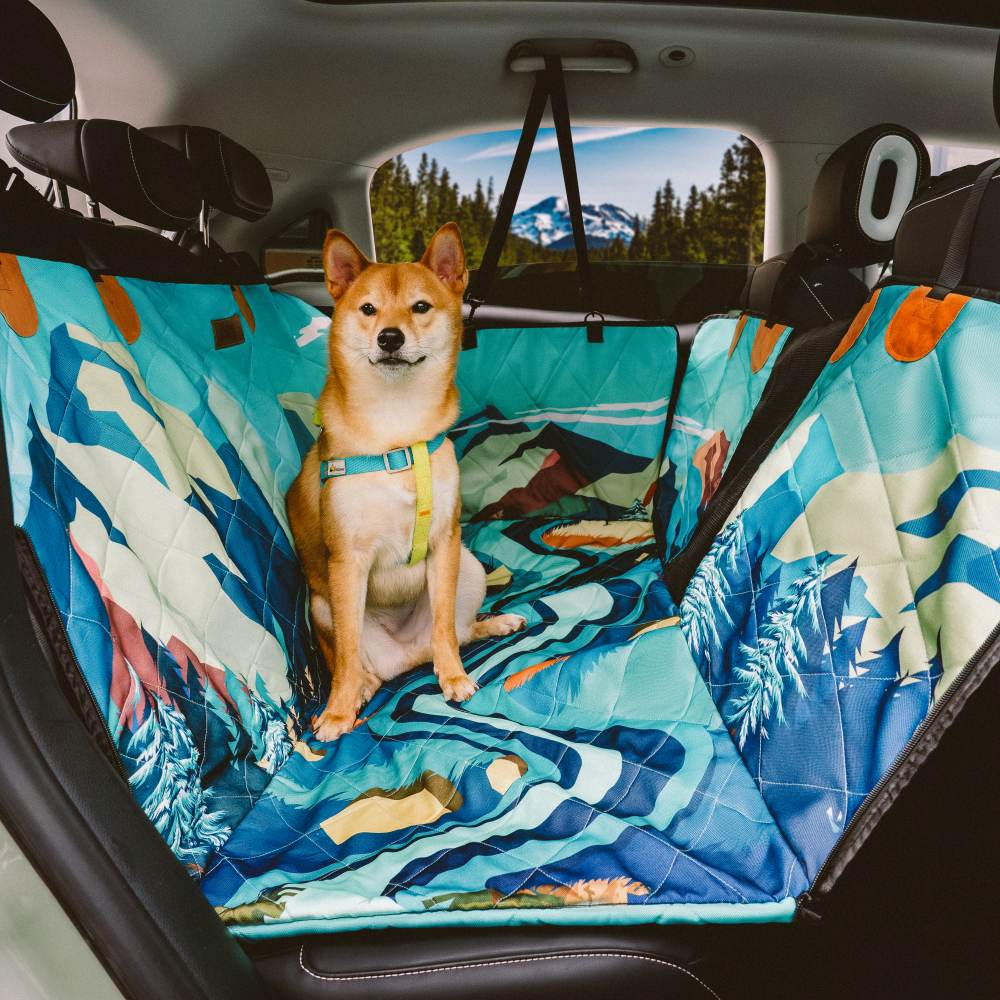 Housse de siège de voiture imperméable pour chien Areca Palm Print - Charme tropical