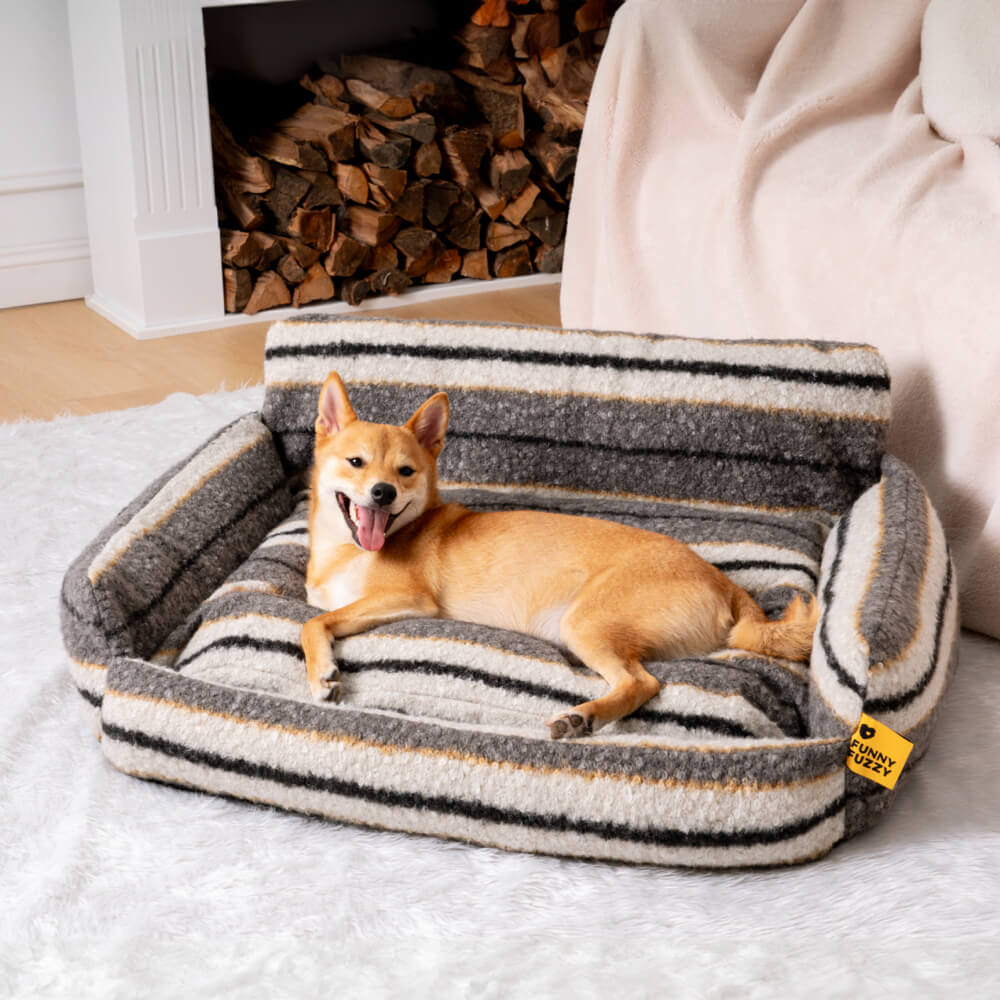 Canapé-lit confortable en peluche pour chien et chat Lazy Holiday
