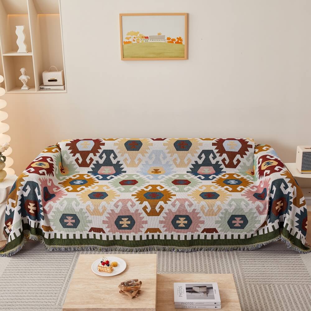 Bohemian Pattern Furniture Protection Sofa Decor Wear-Resistant Couch Cover