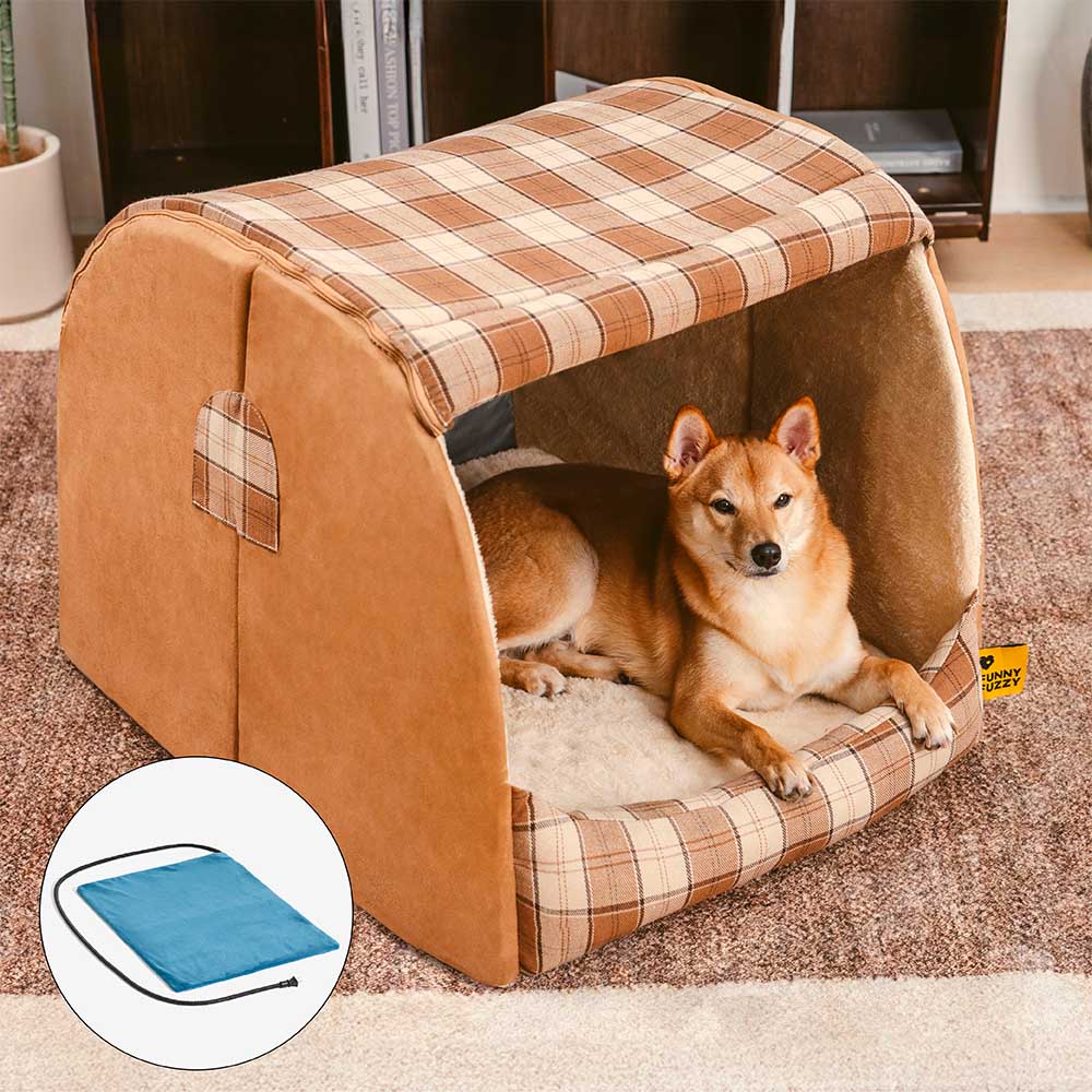 Lit orthopédique pour chien Classical Plaid House - Retraite chaleureuse