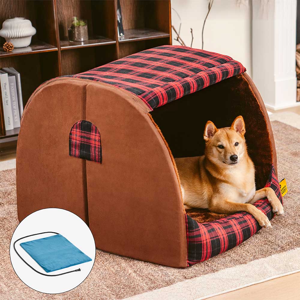 Lit orthopédique pour chien Classical Plaid House - Retraite chaleureuse