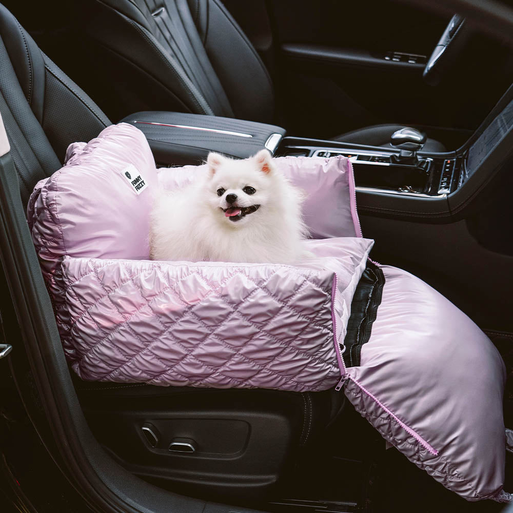 Lit rehausseur de siège d'auto matelassé pour chien Cloud Luxury