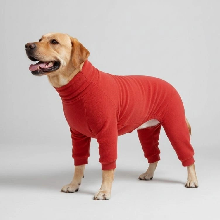 Kuscheliger Fleece-Hundepyjama – perfekte Nachtwäsche für große Hunde