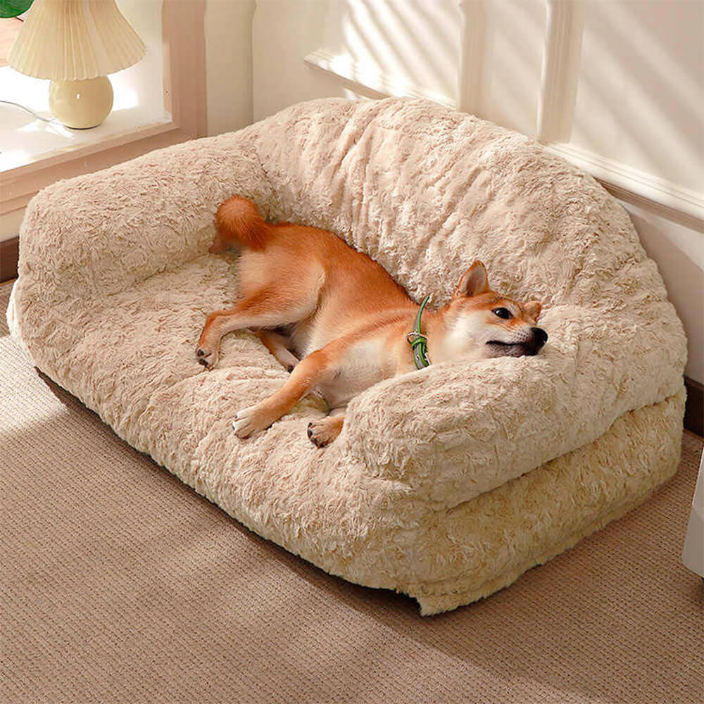 Canapé-lit confortable et lavable pour chien et chat, support complet, chaud et amovible