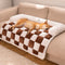 Cubierta de sofá de protector de muebles para mascotas a cuadros a cuadros