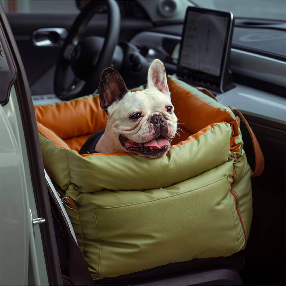 Deluxe-Autositzerhöhung für Hunde aus Kunstleder – Urban Voyager