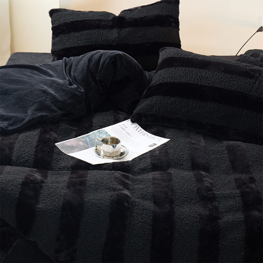 Dual-Sided Cozy Striped Bed Sheet Set