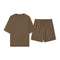 Resistente al pelo de mascotas ecológico y puro <tc>Color</tc> Conjunto de pijama para parejas de manga corta y cuello redondo