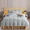 Elegant Carved Velvet Floral Bedding Skin-Friendly Bed Sheet Set