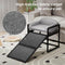 Elevated Pet Sofa Bed with Stairs Ramp for Bedside Lounge or Dog Window Perch