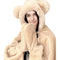 Cape de couverture à capuche en peluche douce avec oreilles d'ours