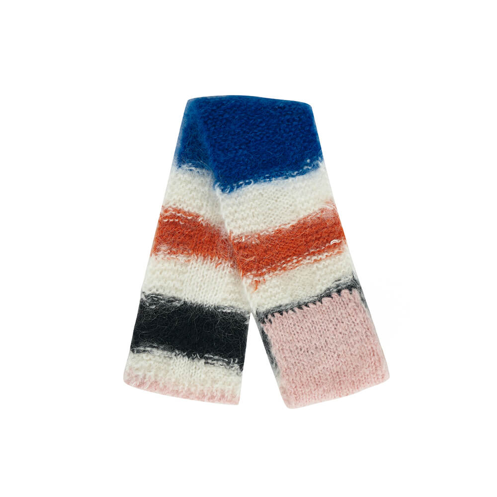 Colorful Soft Mohair Warm Knitted Dog Scarf