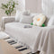 Elegant Breathable Cooling Ice Silk Stylish Frilled Edges Couch Cover