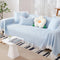 Elegant Breathable Cooling Ice Silk Stylish Frilled Edges Couch Cover