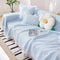 Elegant Breathable Cooling Ice Silk Stylish Frilled Edges Couch Cover