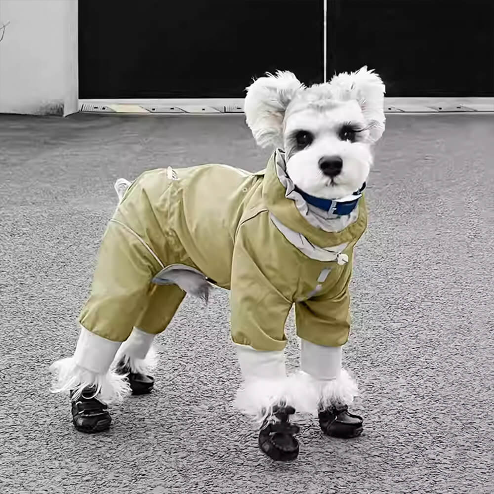 Combinaison imperméable réfléchissante à quatre pattes pour chien, ajustement réglable, pour l'extérieur