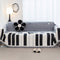 Funny Piano Chenille Fabric Sofa Decoration Throw Couch Cover