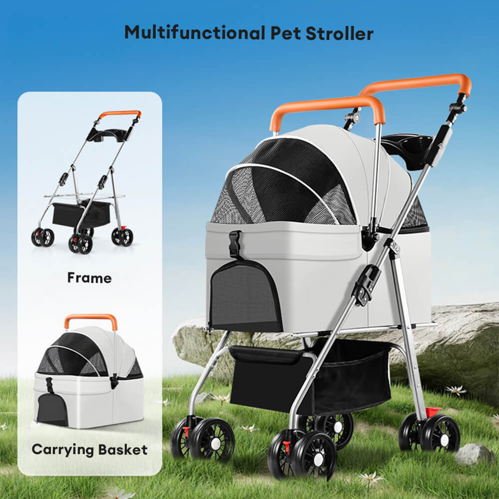 Outdoor Multifunctional Lightweight Foldable And Detachable Pet Stroller