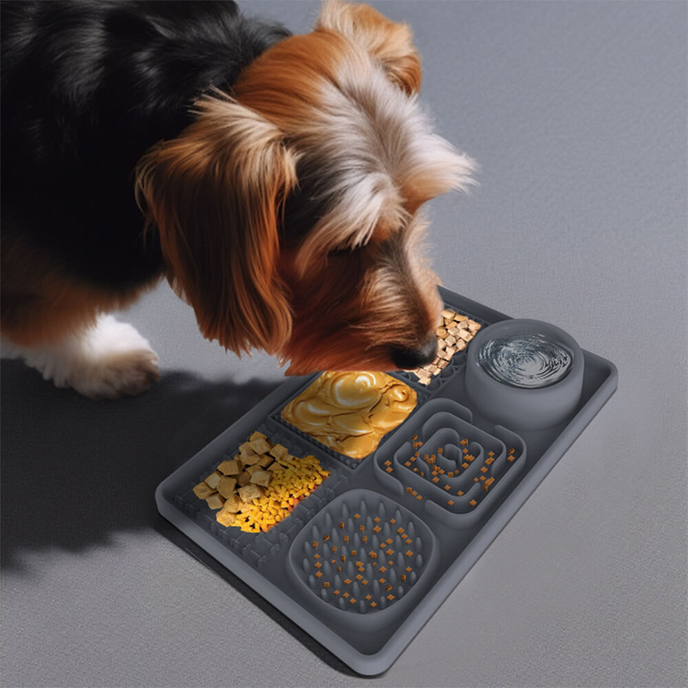 Rectangular Silicone Large Suction Grip Slow Feeding Dog Lick Mat