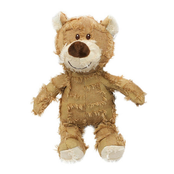 Denim rústico peluche duradero masticable chirry dog ​​juguete oso
