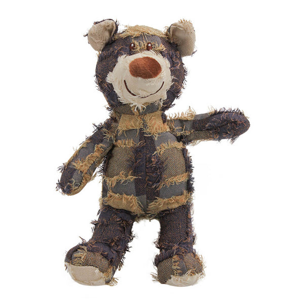 Denim rústico peluche duradero masticable chirry dog ​​juguete oso