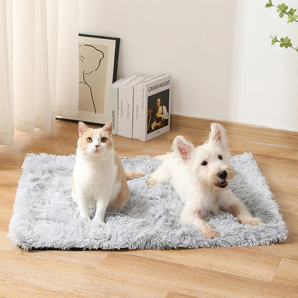 Tapis de tapis moelleux antidérapant en peluche douce pour chien et chat