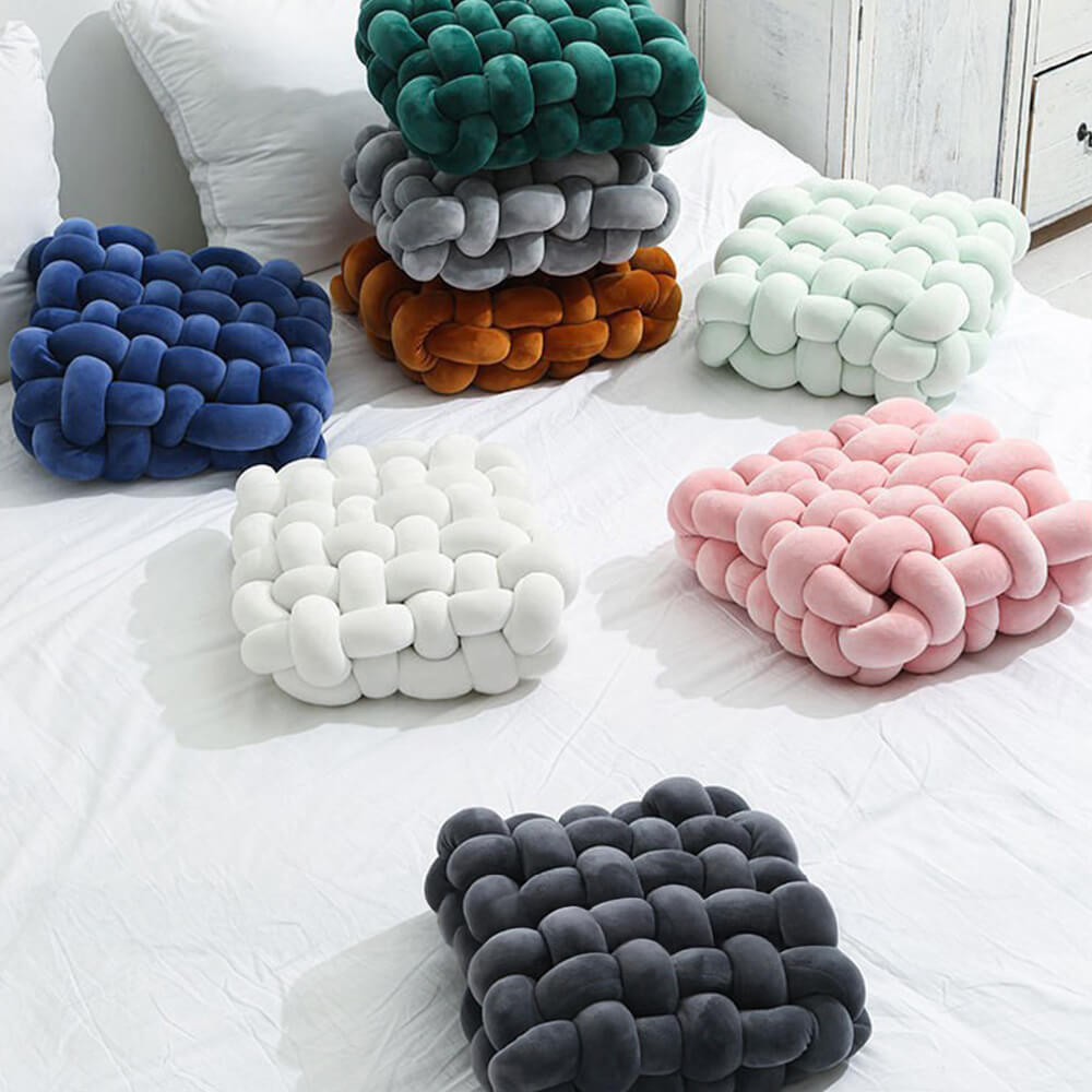 Square Soft Woven Texture Decorative Home Cushion Pillow