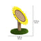 Tablero de rasguños de gato de sisal de girasol con base de hierba estable
