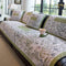Vintage Botanical Quilted Non-Slip Couch Cover – French Farmhouse Style