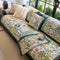 Vintage Botanical Quilted Non-Slip Couch Cover – French Farmhouse Style