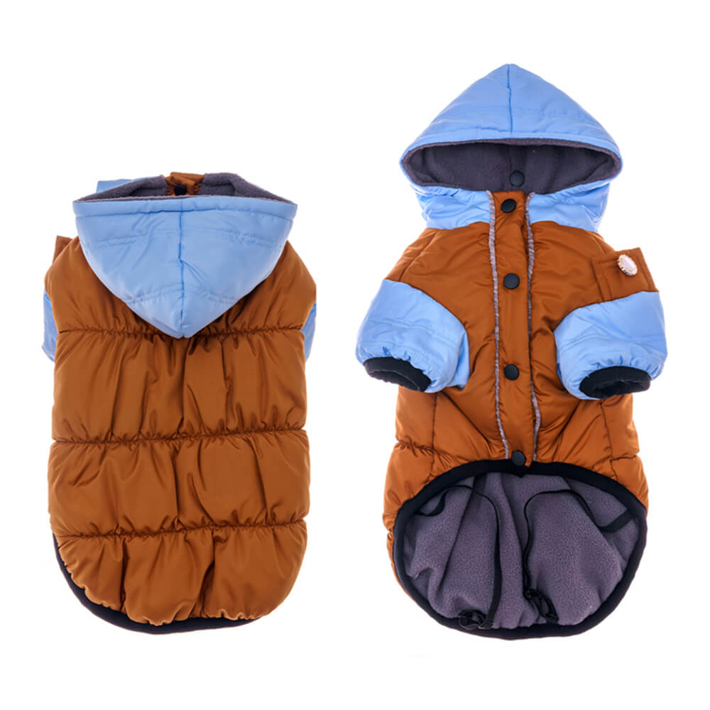 Veste à capuche pour chien, imperméable et coupe-vent, coupe chaude et ajustable