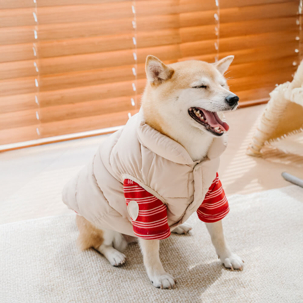 Windproof Warm Padded Sleeveless Anti-Wrinkle Dog Vest Coat