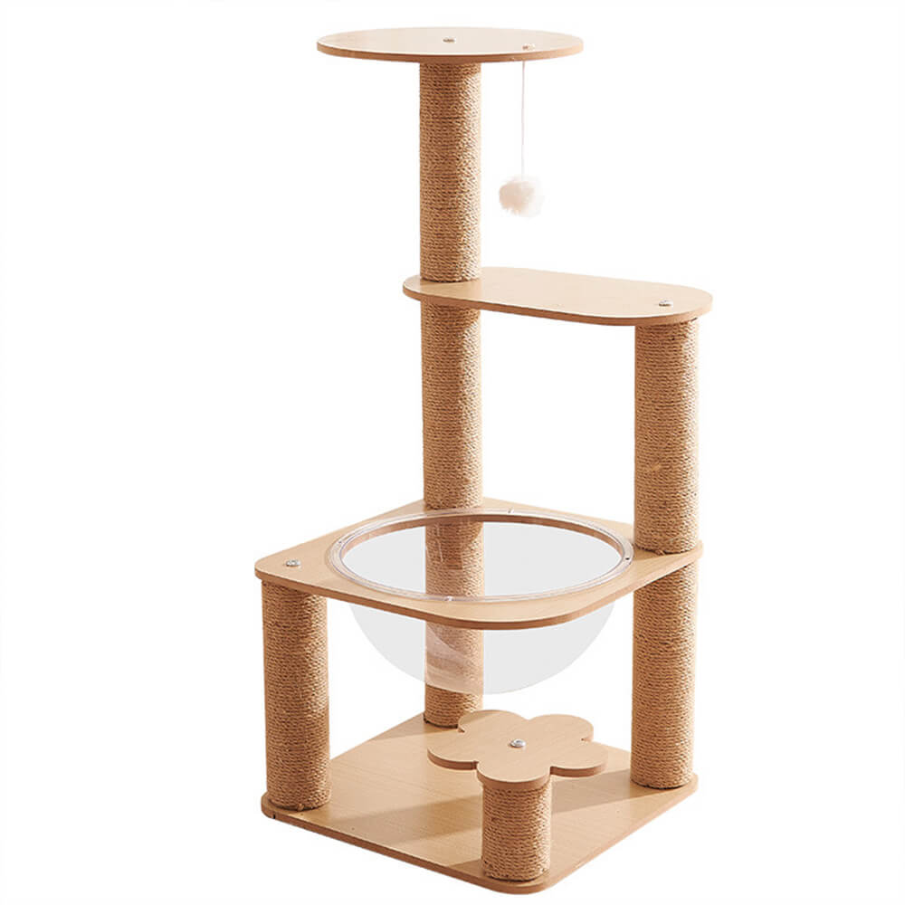 Five-Tier Cat Tree with Space Capsule and Wear-Resistant Scratching Posts