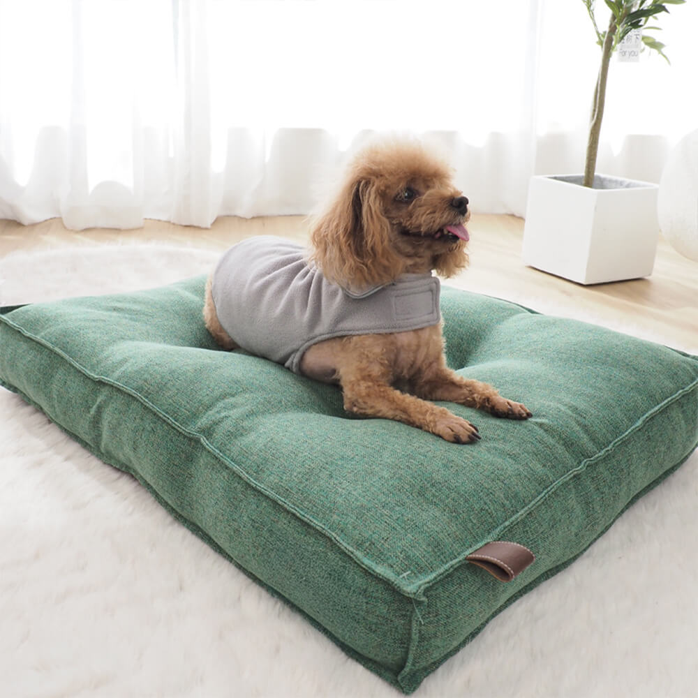 Rectangle Large Waterproof Washable Heavy-Duty Pillow Dog Bed