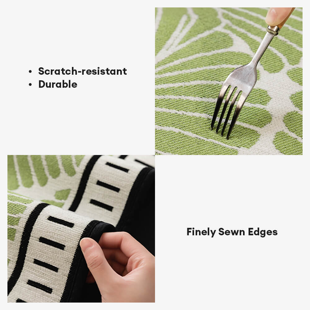 Banana Leaf Pattern Non-Slip Chenille Straight Couch Cover