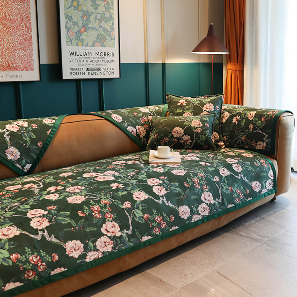 Floral Chenille All-seasons Non-Slip Home Decoration Couch Cover