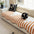 Modern Chevron Stripes Chenille Couch Cover with Wavy Edges
