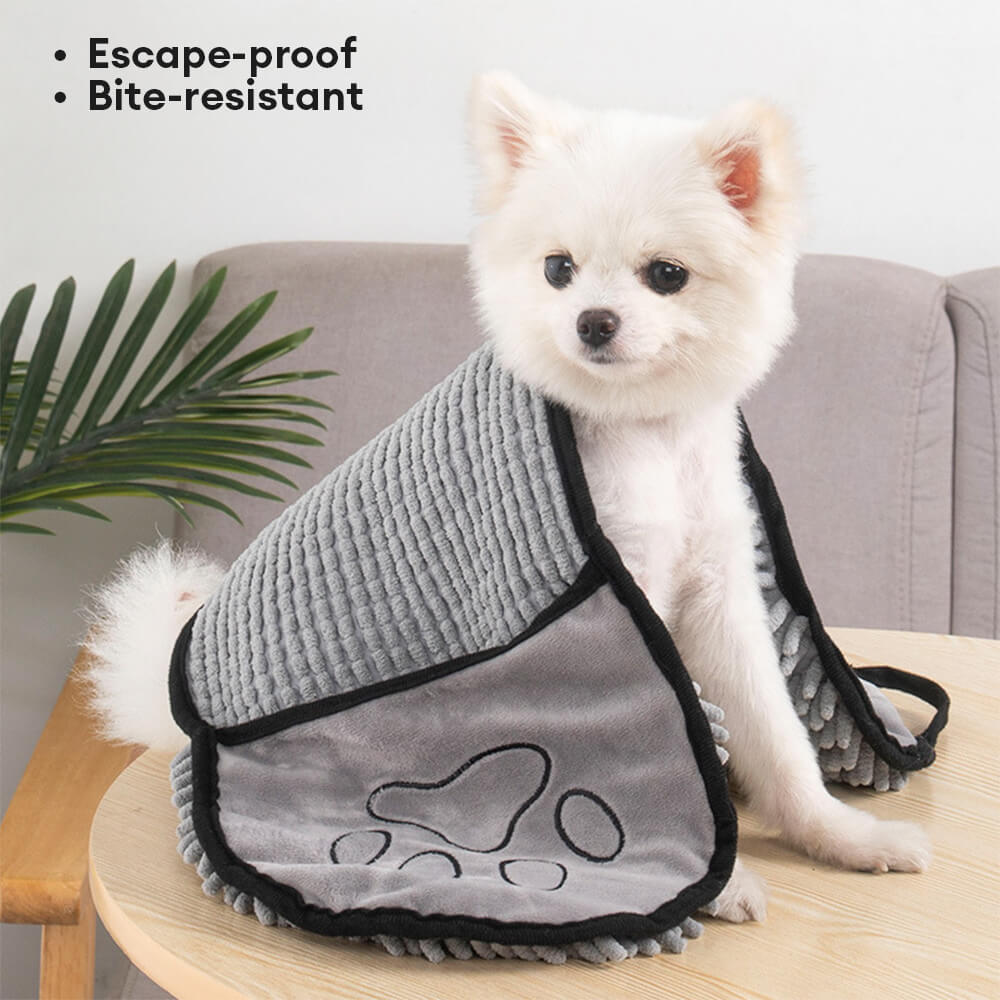 Toalla de baño de chenille y gato de chenille suave y seca