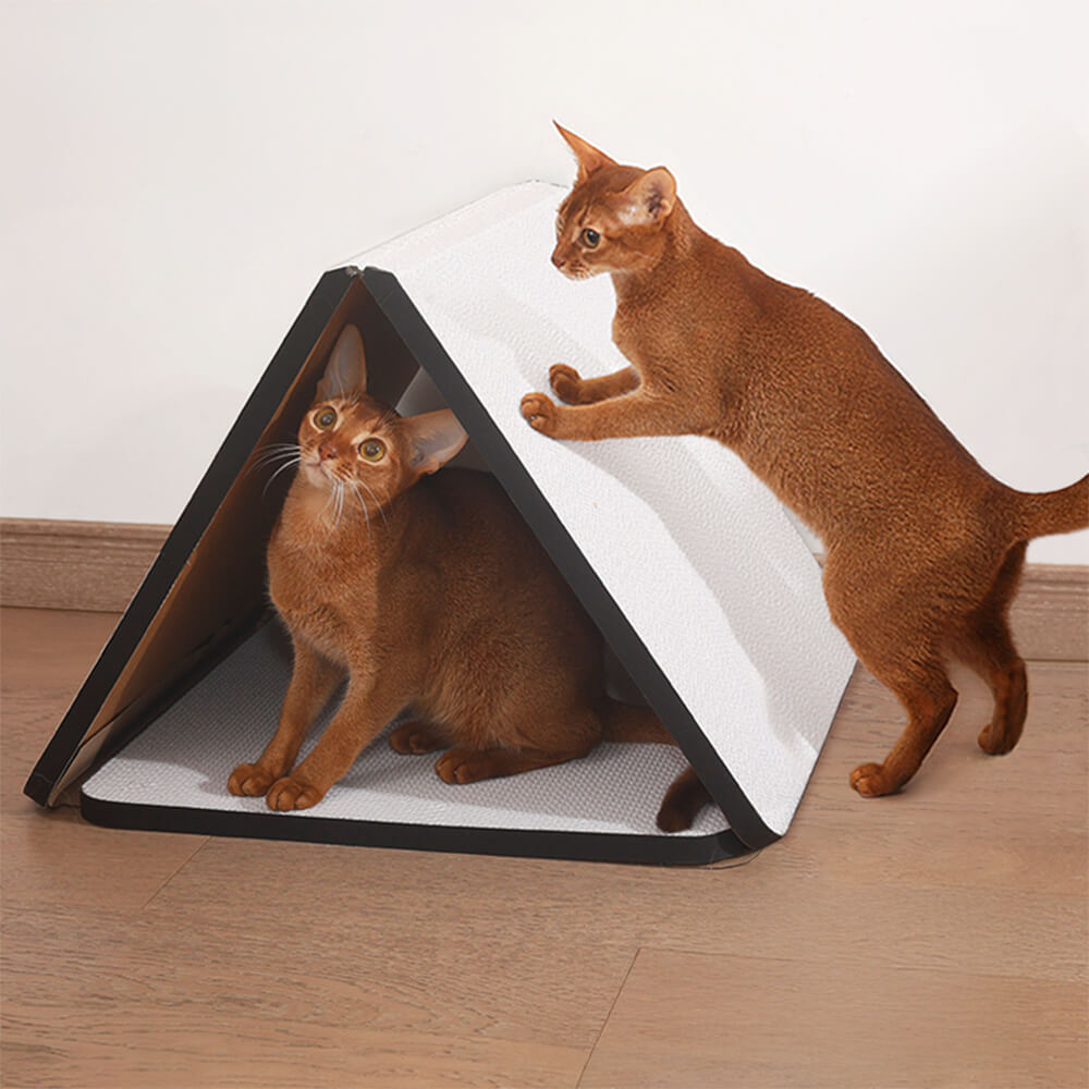Triangular Foldable Self-Adhesive Scratch-Resistant Cat Scratching Board