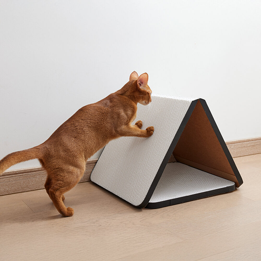 Triangular Foldable Self-Adhesive Scratch-Resistant Cat Scratching Board