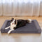 Faux Fleece & Suede Soporte completo Cama ortopédica de perros