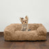 Fluffy Plush espesada acogedora cama calmante de mascotas para perro sofá cama de gato